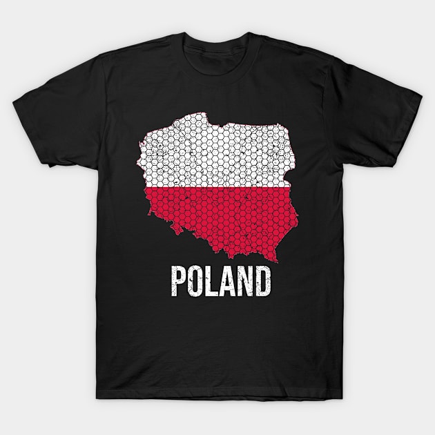 Poland Map Flag T-Shirt by Mila46